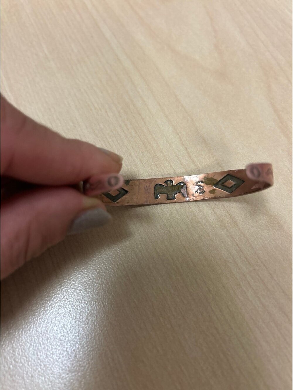 Vintage Bell Trading Post Thunderbird Copper Cuff Bracelet - Picture 4 of 6